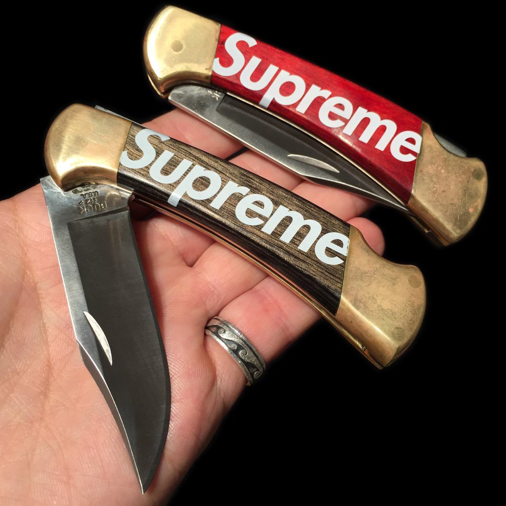 清倉全新限量品免運Supreme 09ss buck knife聯名折疊水果刀| 蝦皮購物