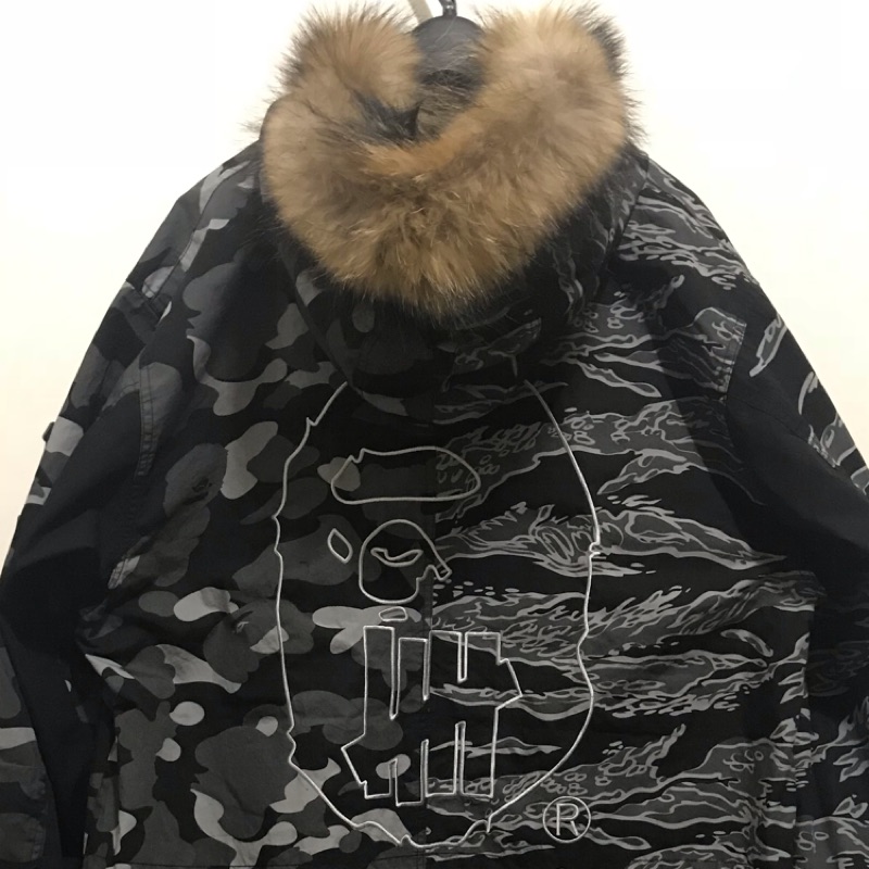 放貨兄弟A Bathing Ape Bape x undefeated M-51 迷彩貼布魚尾外套Ape