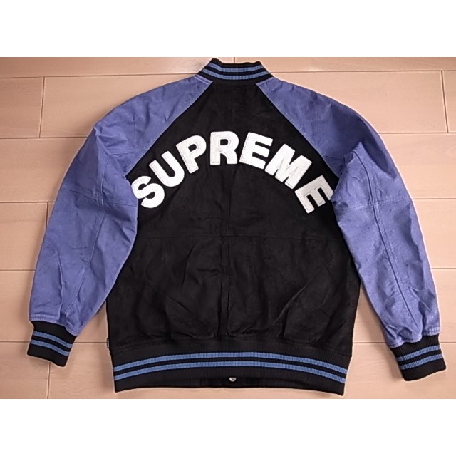 17SS SUPREME シュプリームSuede Varsity Jacket 木村拓哉藍色S | 蝦皮購物