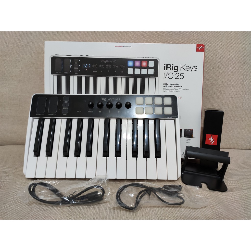 二手良品】IK Multimedia iRig Keys I/O 結合25 鍵MIDI 控制器和整合式