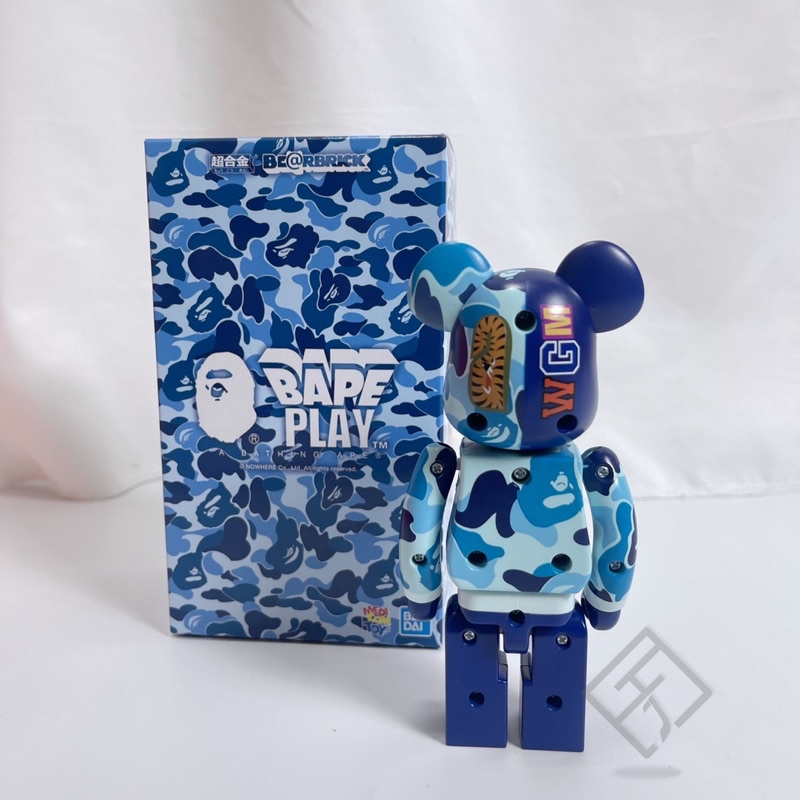 HJ - [現貨］ BAPE X Be@rbrick ABC CAMO SHARK 200% 超合金藍鯊魚