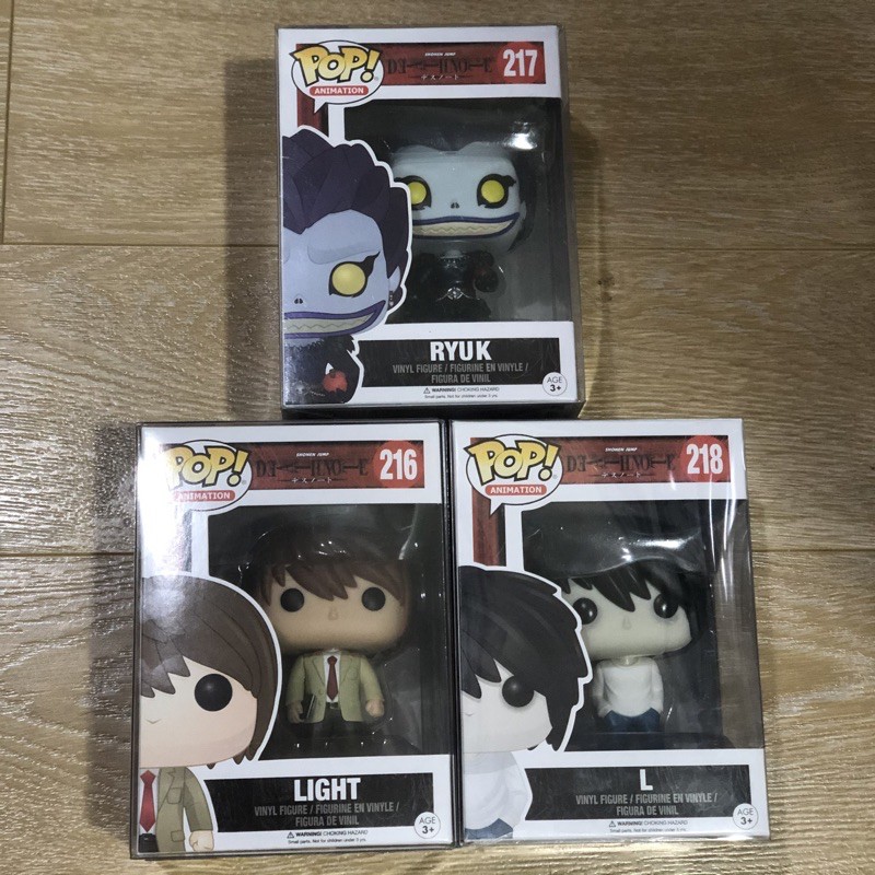 [李大] 正版現貨 絕版 Funko POP 死亡筆記本 夜神月 L 死神 三隻一組 Death Note #217