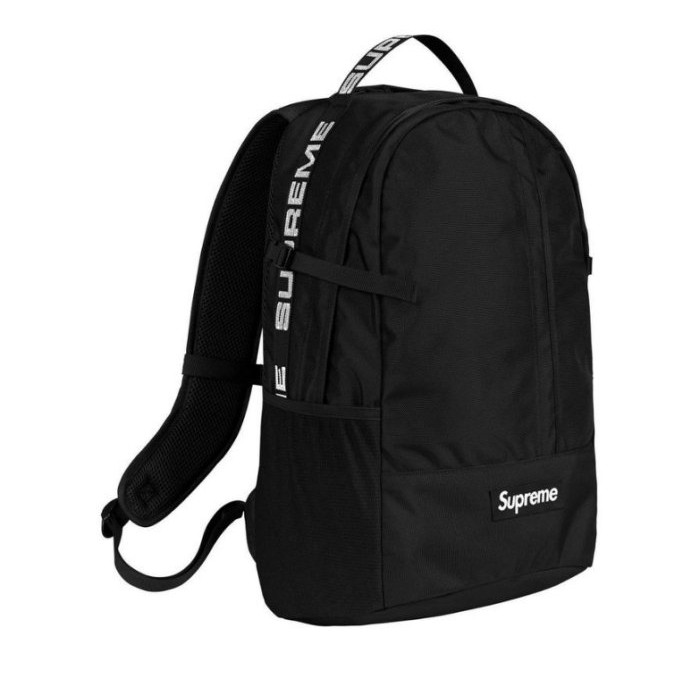 IMPRESSION】Supreme 18SS 44th Backpack 黑色字母登山運動後背包