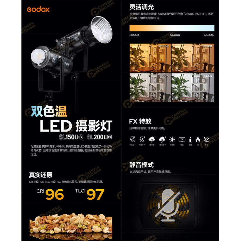 Godox 神牛改款準備中SL200II Bi 雙色溫LED 持續燈[相機專家][公司貨