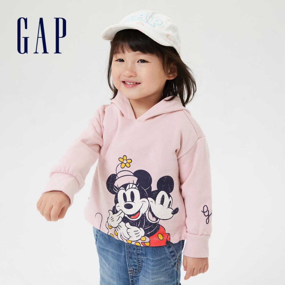 Gap 女幼童裝Gap x Disney迪士尼聯名刷毛帽T-米妮圖案(737290) | 蝦皮購物