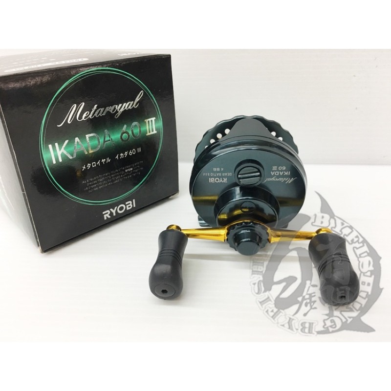 ◎百有釣具◎RYOBI IKADA 3代60 前打.筏釣捲線器~ 高速齒輪比可換