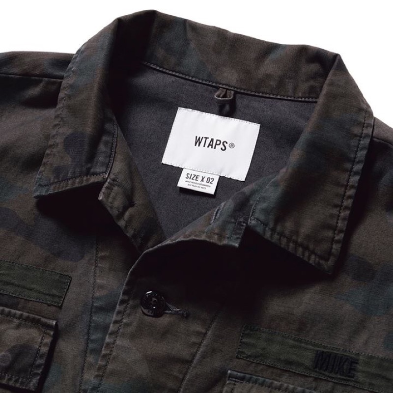 20ss WTAPS JUNGLE LS 02 SHIRT COTTON. SATIN. CAMO 黑迷彩軍裝JK