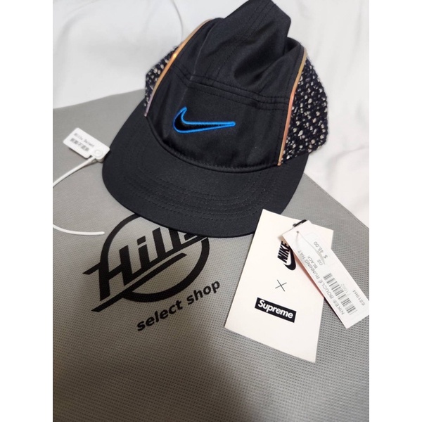 Supreme X Nike Boucle Running Hat cap Black 五分割帽| 蝦皮購物