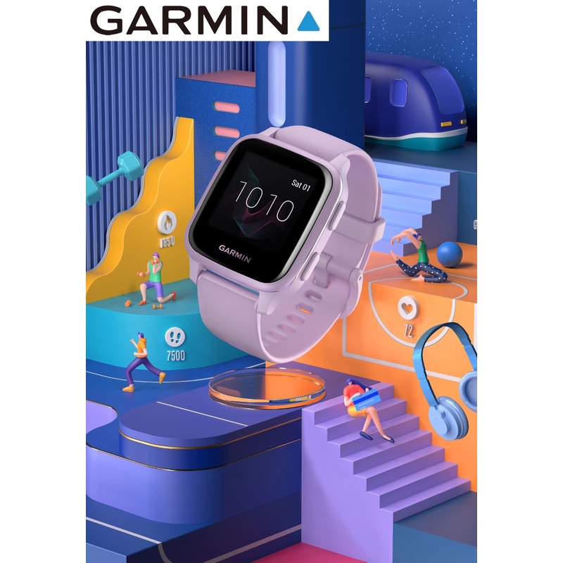 GARMIN】VENU SQ Music GPS 智能手錶(新版血氧偵測功能)[關注好禮