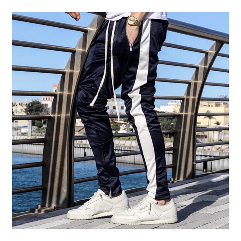 Mnml navy track pants deals