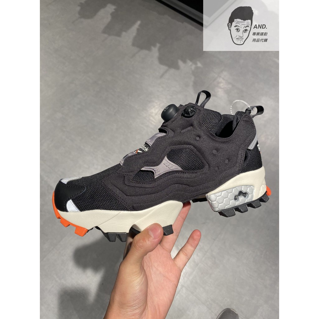 【AND.】REEBOK INSTAPUMP FURY TRAIL 黑灰橘 越野 充氣 襪套 復古 男款 FW6017 | 蝦皮購物