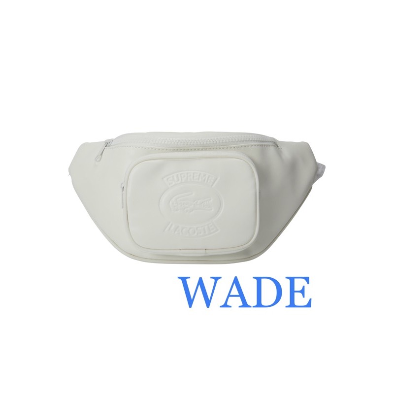 supreme LACOSTE waist bag 白色（Supreme LACOSTE Shoulder Bag White  