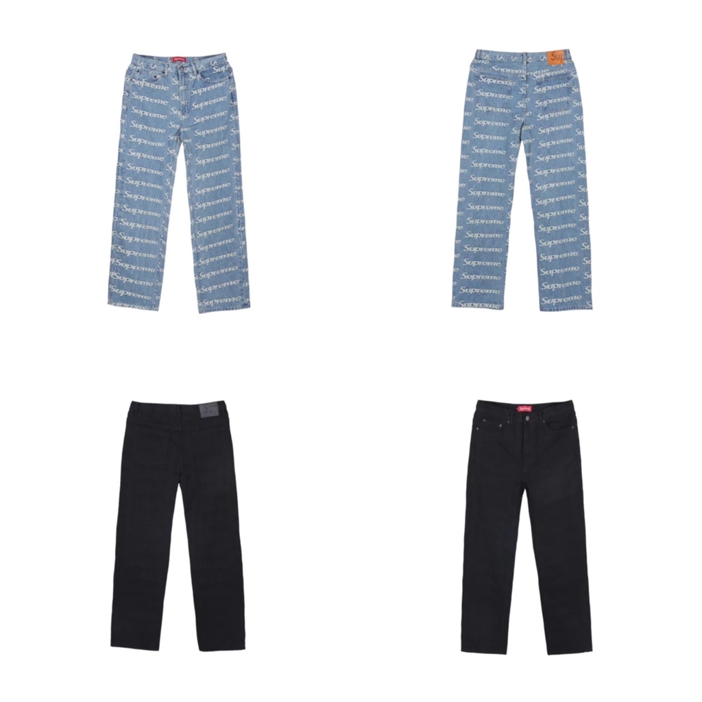 全新限量免運Supreme牛仔褲Frayed Logos Regular Jean 破壞男女 全新限量免運Supreme牛仔褲Frayed Logos Regular Jean 破壞男女