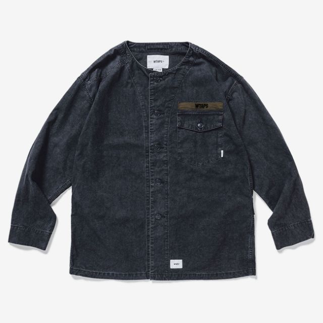 20SS WTAPS SCOUT LS / SHIRT. COTTON. OXFORD 圓領水洗長䄂軍襯衫