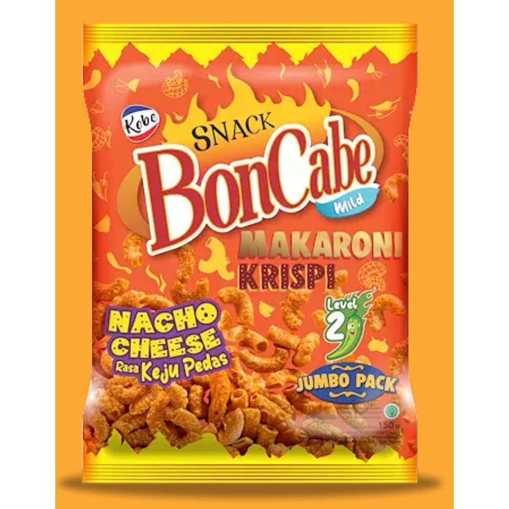 KOBE BON CABE MAKARONI NACHO CHEESE KEJU PEDAS 辣味起司通心脆餅2級小辣 | 蝦皮購物