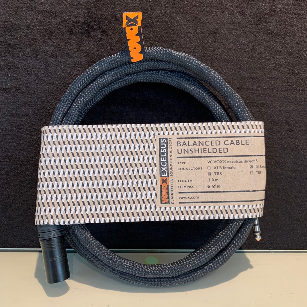 反拍樂器】VOVOX Excelsus Direct S 2米TRS to XLR公6.8110 | 蝦皮購物