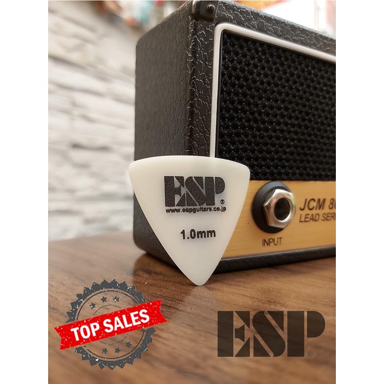 『買5送1』ESP Triangle 彈片 Pick 1.0mm 吉他 貝斯 萊可樂器 PD-PS10H WH | 蝦皮購物