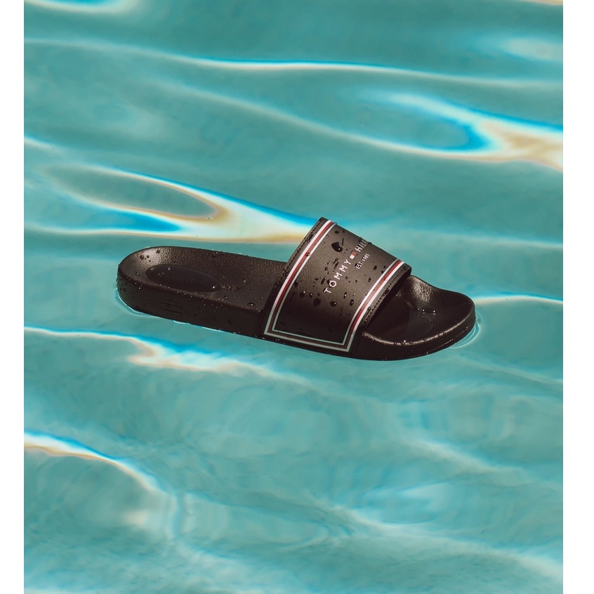 Tommy hilfiger slides on sale clear