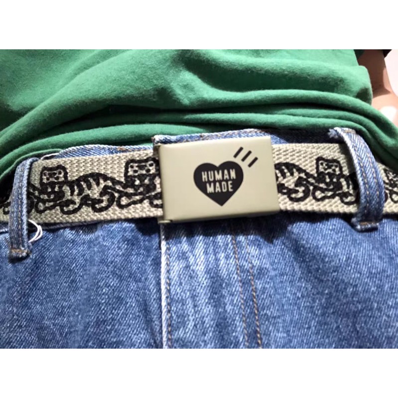 HUMAN MADE WEB BELT 愛心 卡扣 老虎串標 帆布腰帶 男女款 多色 潮流 新款 印刷 日本🇯🇵代購中