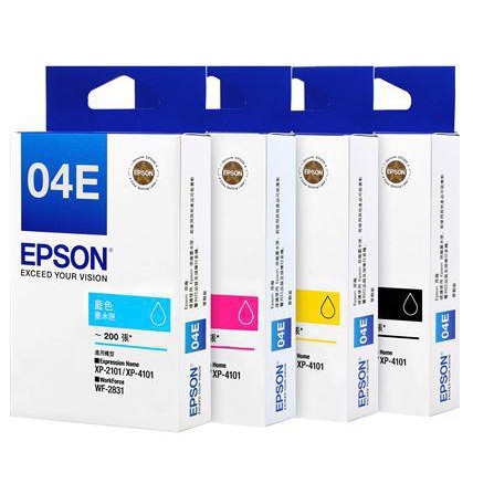 *大賣家* EPSON 04E T04E 原廠墨水匣(T04E150~T04E450) XP-2101 WF-2831 | 蝦皮購物