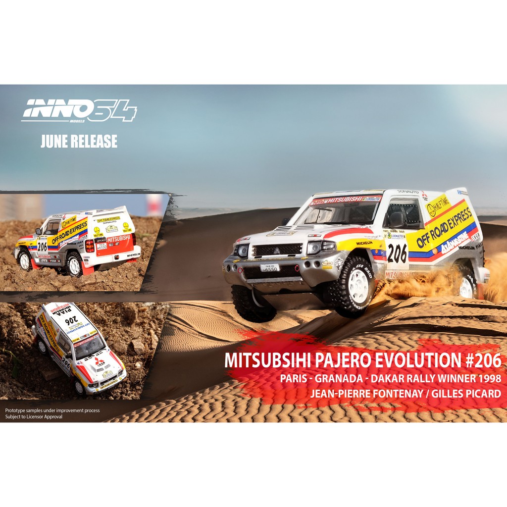 INNO64 1/64 MITSUBISHI PAJERO EVOLUTION #206 