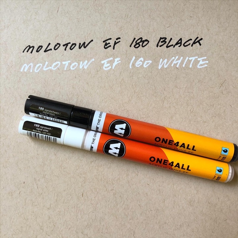 Molotow : One4All : 127HS-EF : Acrylic Marker : 1mm : Signal Black 180