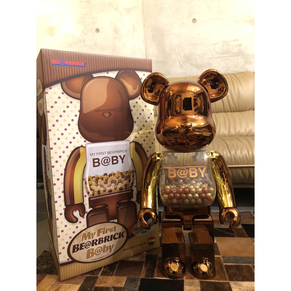 MY FIRST BE@RBRICK B@BY Steampunk 1000％ 千秋古銅金咖啡金bearbrick