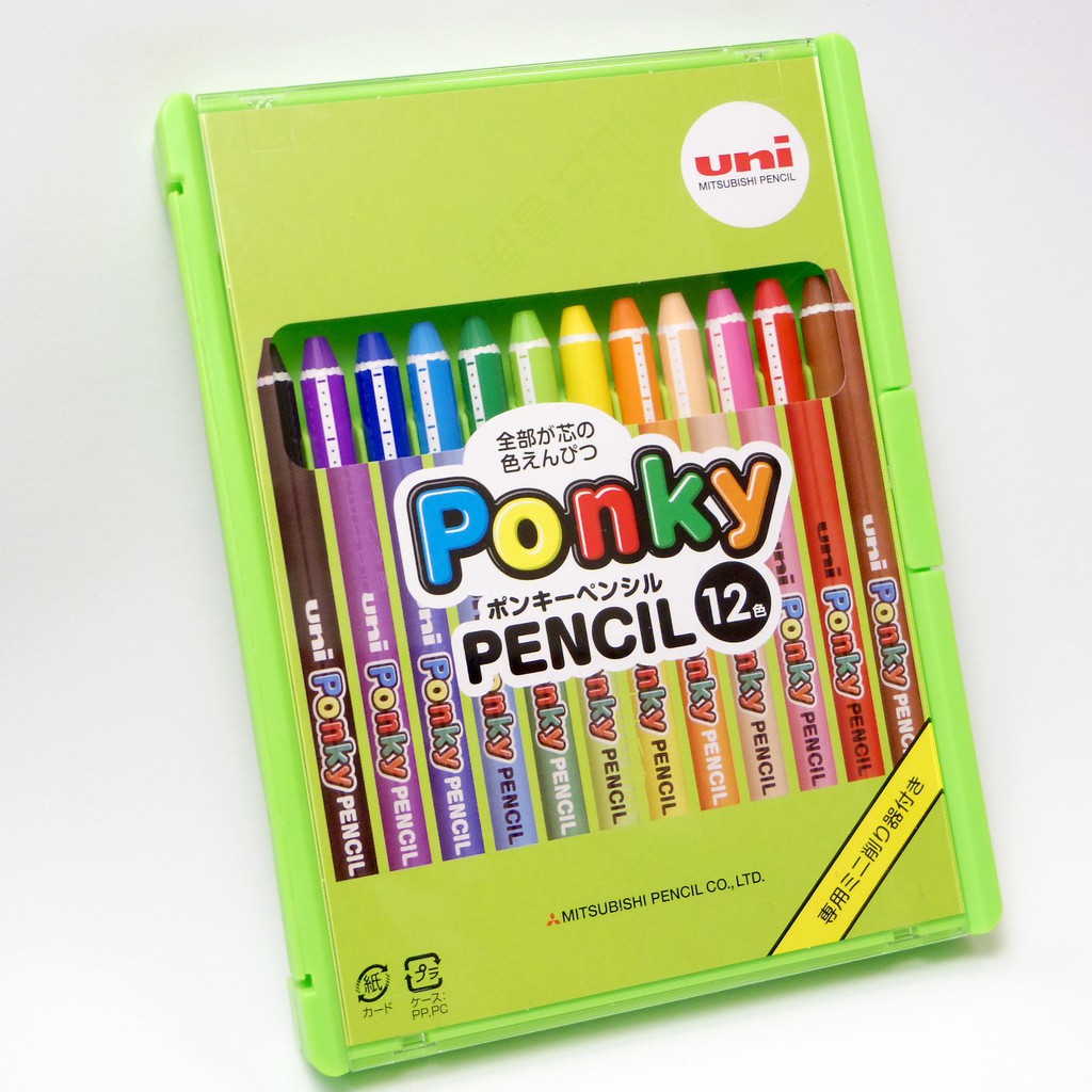 三菱　uni ponky ポンキーペンシル　12色