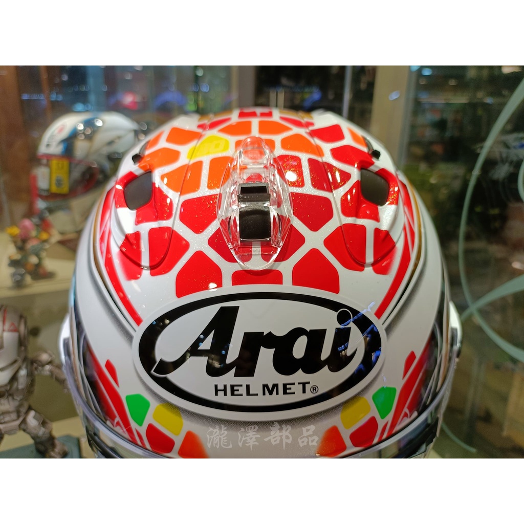 瀧澤部品日本Arai VZ-RAM 半罩安全帽NAKAGAMI GP2 中上貴晶選手配色