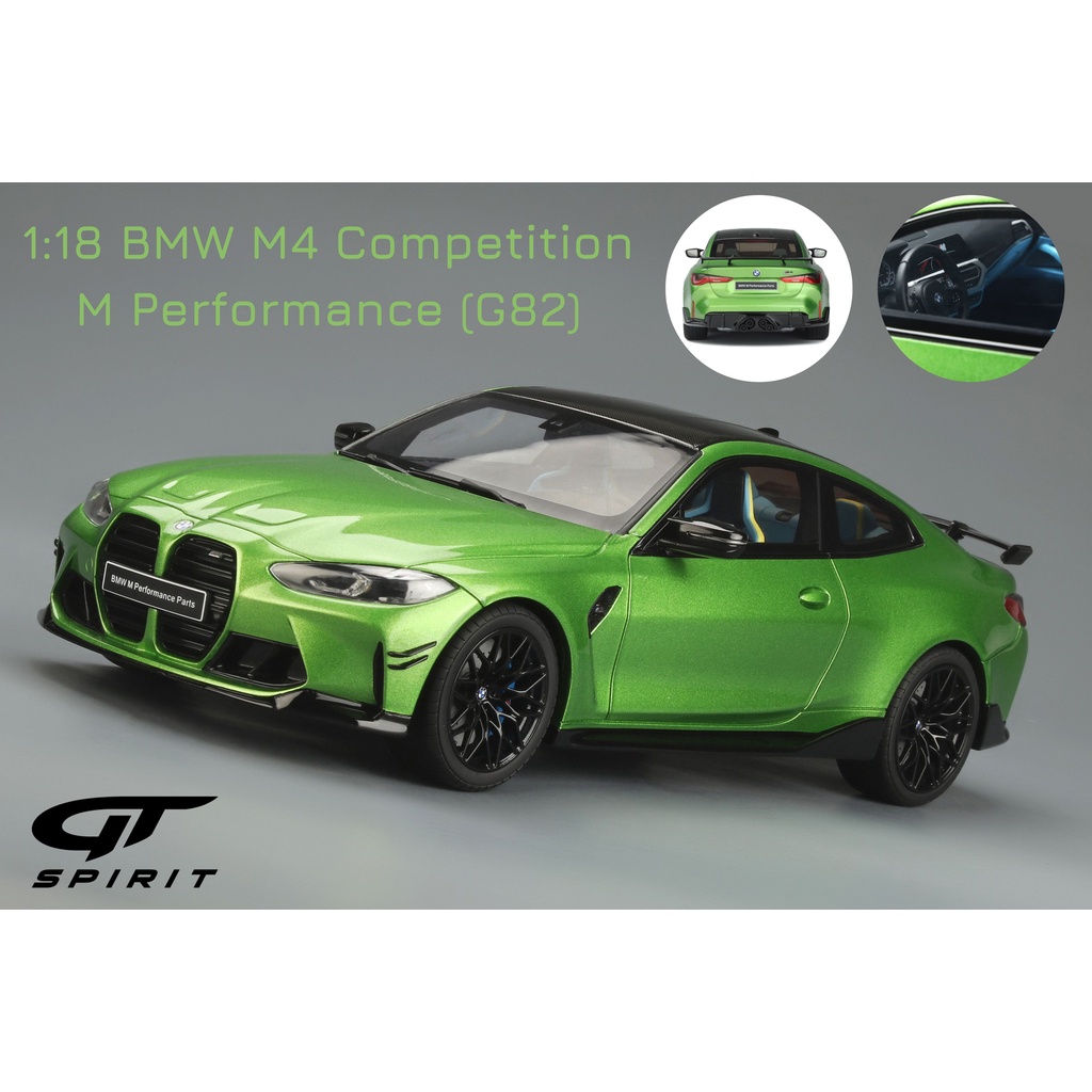 Voiture Miniature BMW M4 (G82) Competition M Performance Java Green 1/18 -  GT367 GT SPIRIT