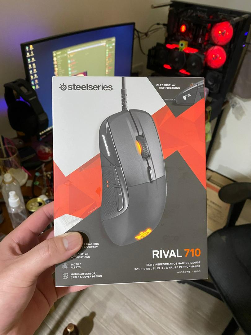 一統電競】賽睿SteelSeries RIVAL 710 有線電競滑鼠機械式按鍵OLED