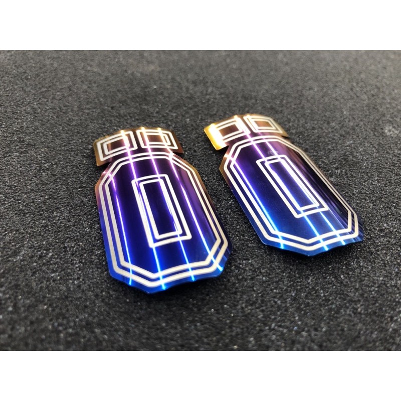 🔰OHLINS 鈦片 反光片 燒鈦 鈦片 LOGO 裝飾 貼紙 前避震 前叉 貼紙 標誌 後避震 後叉 氣瓶 | 蝦皮購物