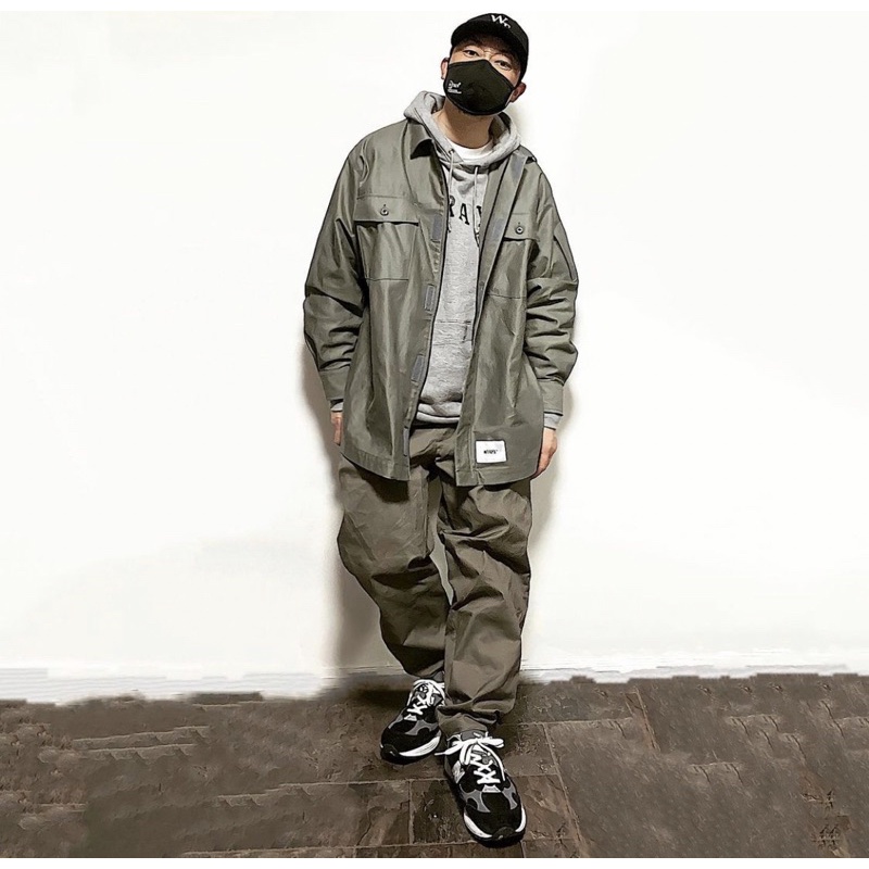 21AW WTAPS FLYERS LS COTTON.SATIN 口袋軍式衫拉鍊外套余文樂西山徹