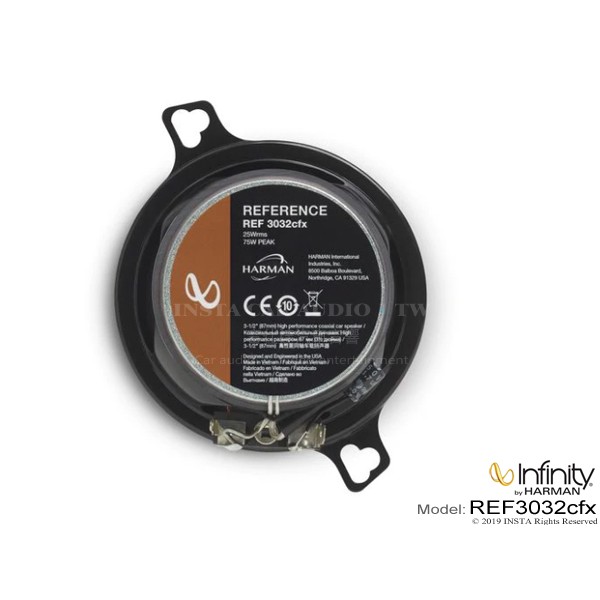 音仕達汽車音響美國Infinity REF3032cfx 3.5吋通用二音路同軸