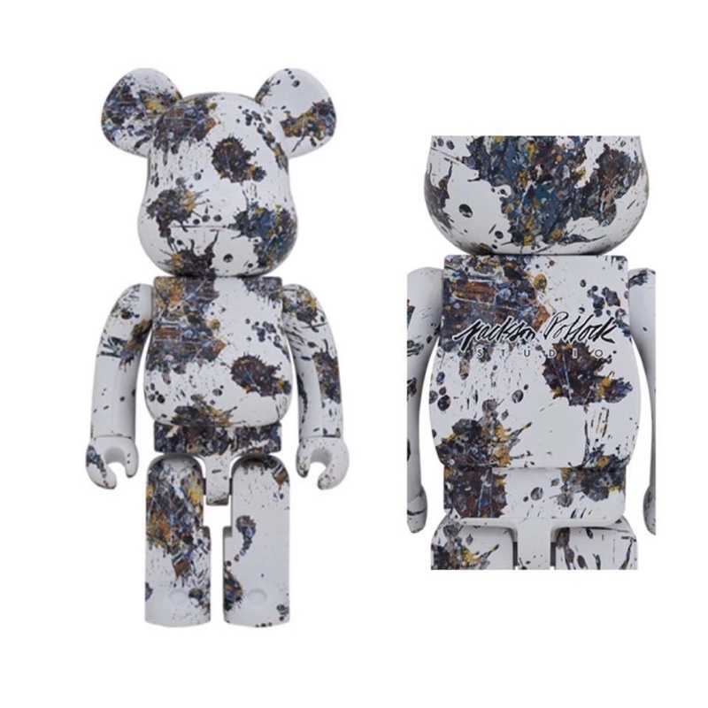 拆擺過✓庫柏力克熊Bearbrick 1000% Jackson Pollock 彭于晏款潑墨第3