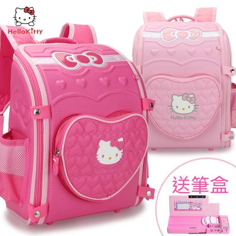 hello kitty書包小學生凱蒂貓女童書包小學兒童書包女孩 書包 兒童書包 小學生書包 後背包 雙肩包 減負護脊 | 蝦皮購物