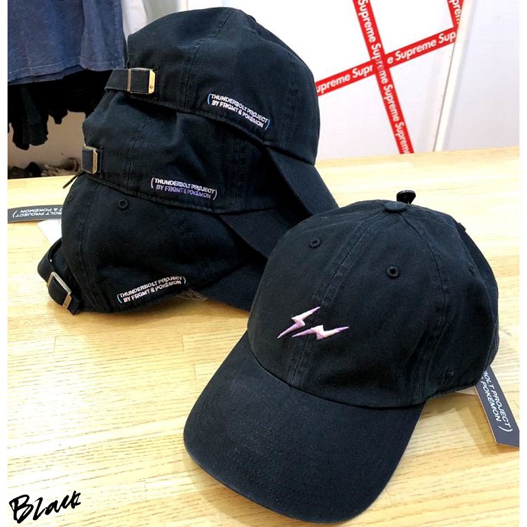 BLACK全新FRAGMENT x POKEMON閃電47刺繡THUNDERBOLT皮卡丘