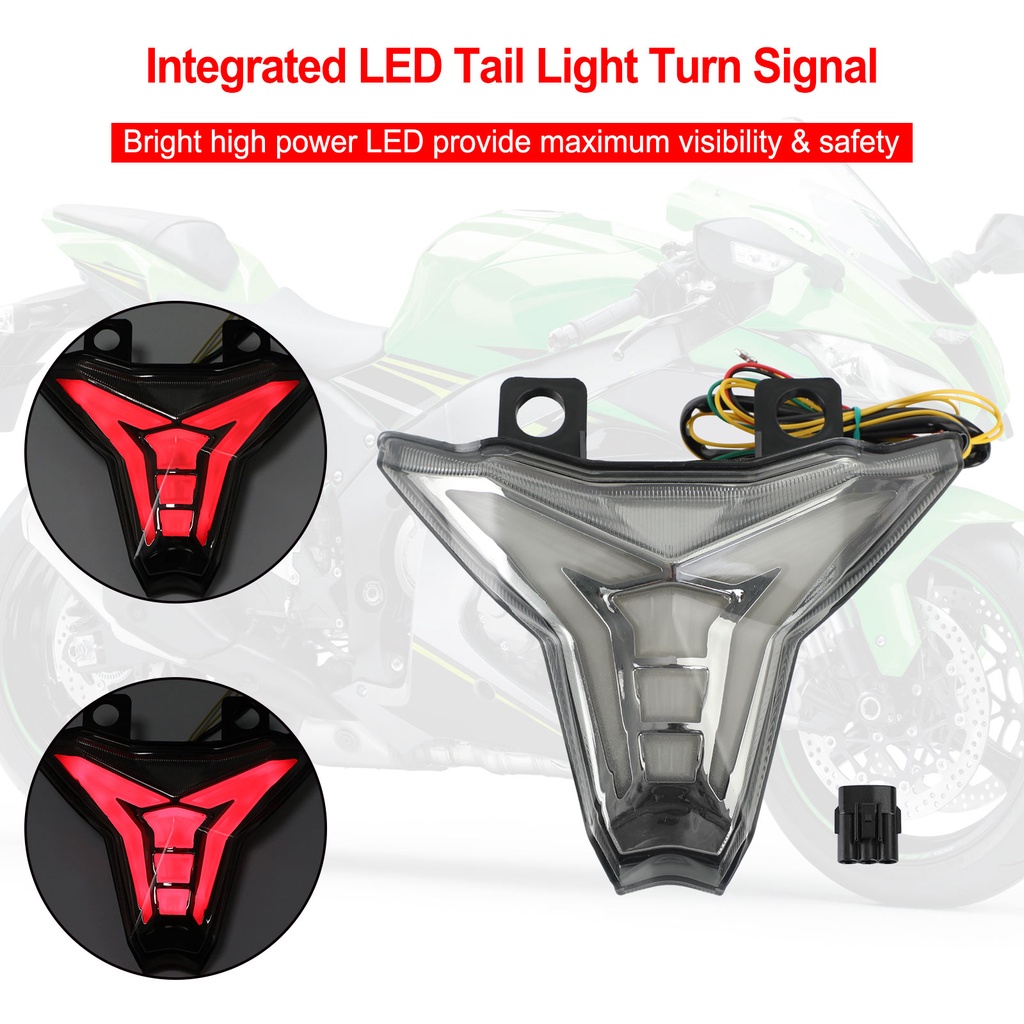 KAWASAKI Ninja ZX10R Z1000 2013-2022 LED尾燈(整合方向燈