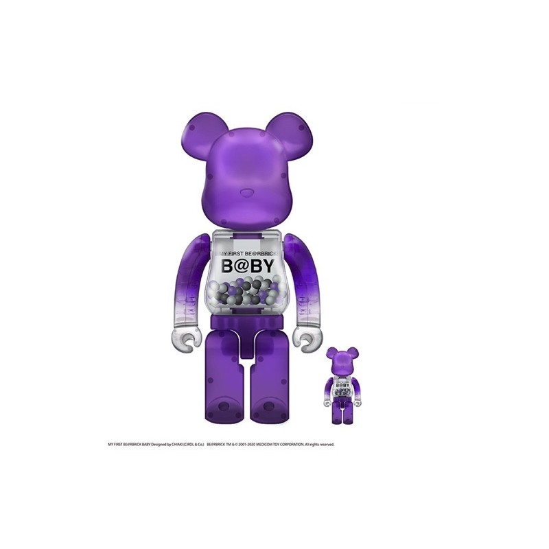 MY FIRST BE@RBRICK B@BY 400%+100% 澳門限定透明紫千秋WF Fashion