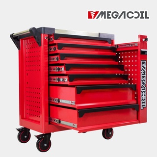 MEGACOIL】7抽+側抽多功能工具車抽屜式工具車不鏽鋼工作檯附安全鎖萬向