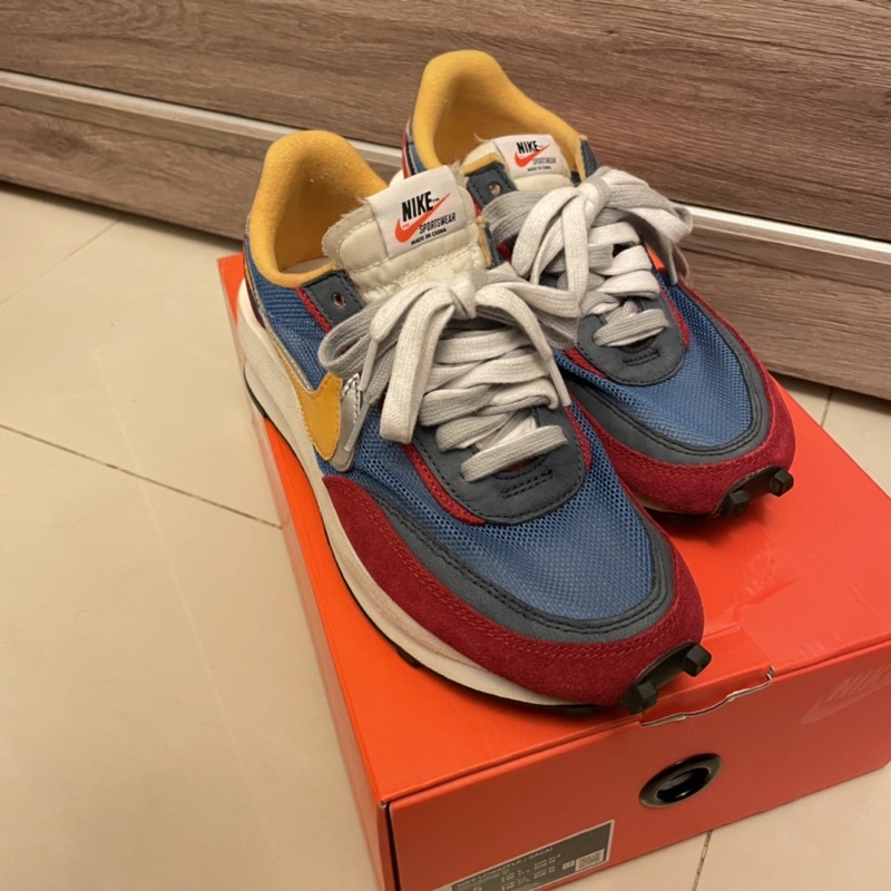 售出）Nike sacai ldwaffle 紅藍24.5cm 近新| 蝦皮購物