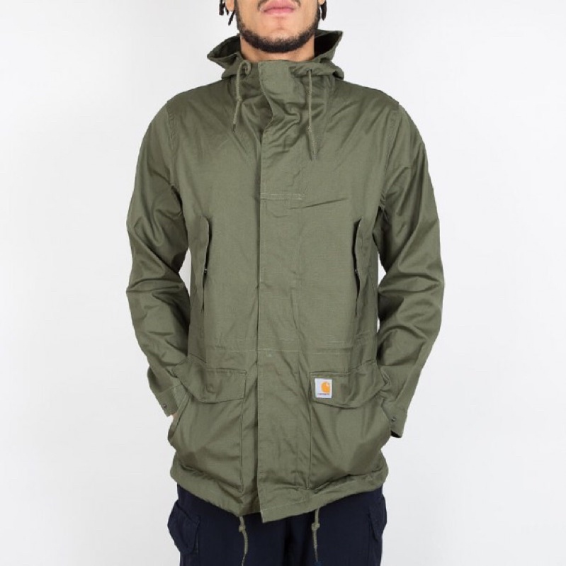 carhartt wip battle parka L號軍綠 長版大衣 外套 蝦皮購物
