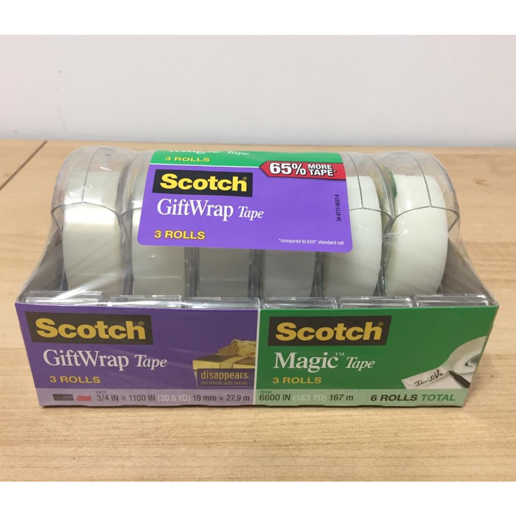 Costco 3M SCOTCH隱形膠帶+透明包裝膠帶組/透明膠帶(6入) 蝦皮購物