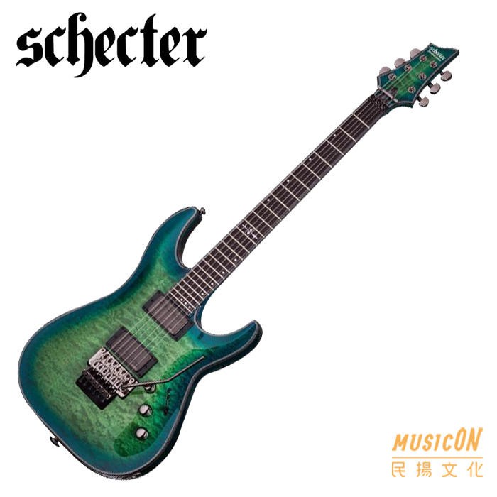 民揚樂器】電吉他Schecter Hellraiser Hybrid C-1 FR 大搖座湖水綠漸層