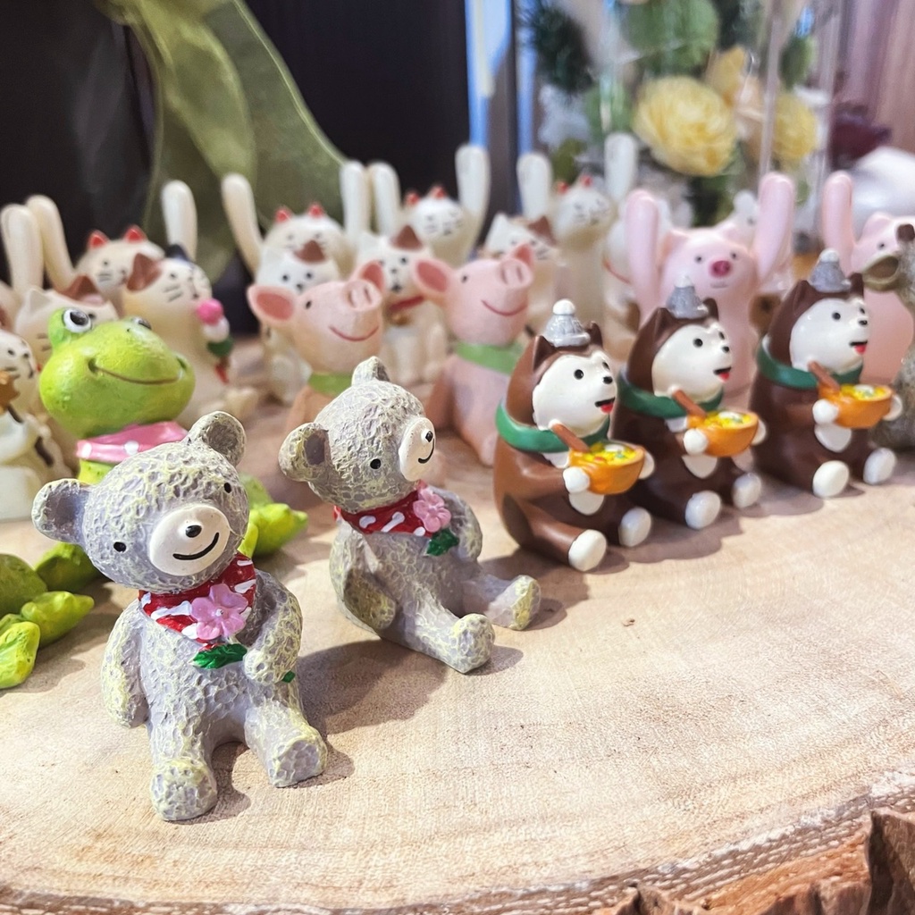 【花回想】 DIY小公仔/園藝公仔/小青蛙/小豬/貓咪/小熊公仔/裝飾用品/拍照道具 | 蝦皮購物