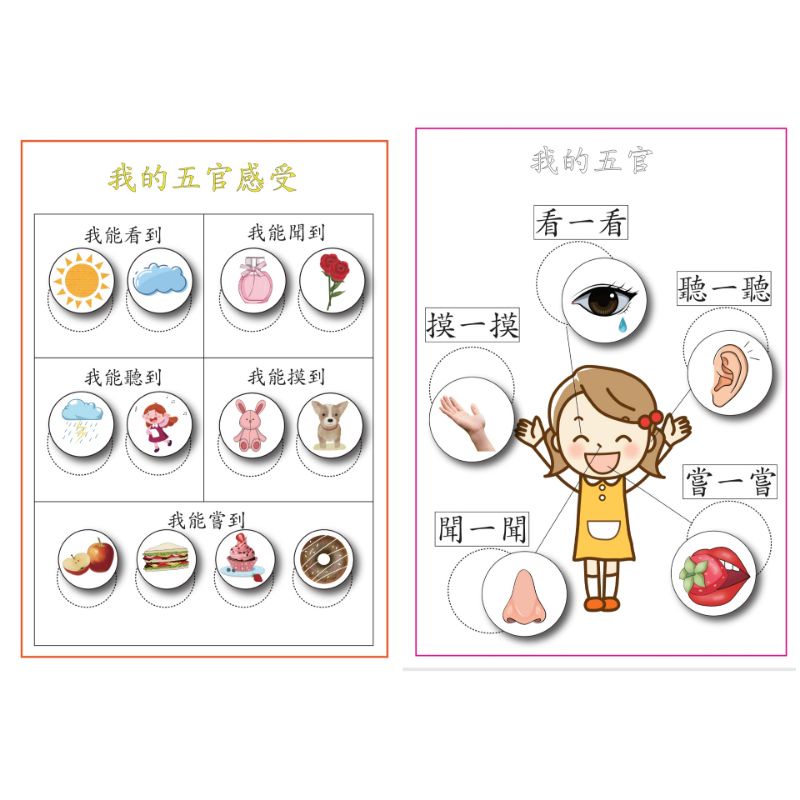 我的五官感受配對教具。幼教 早教 益智 | 蝦皮購物