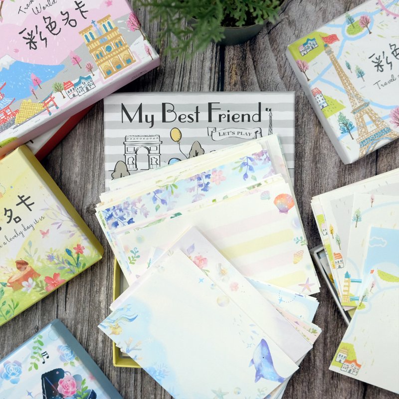 《就是黑白賣》禮卡.留言.傳情小卡.彩色名卡.MEMO.名片卡.彩名卡.小卡.四季紙品禮品 AQ6002 | 蝦皮購物