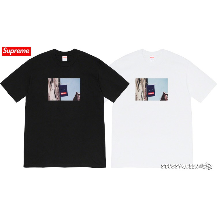 全新正品2019 秋冬FW 現貨Supreme Banner Tee 招牌Logo照片T 首發T