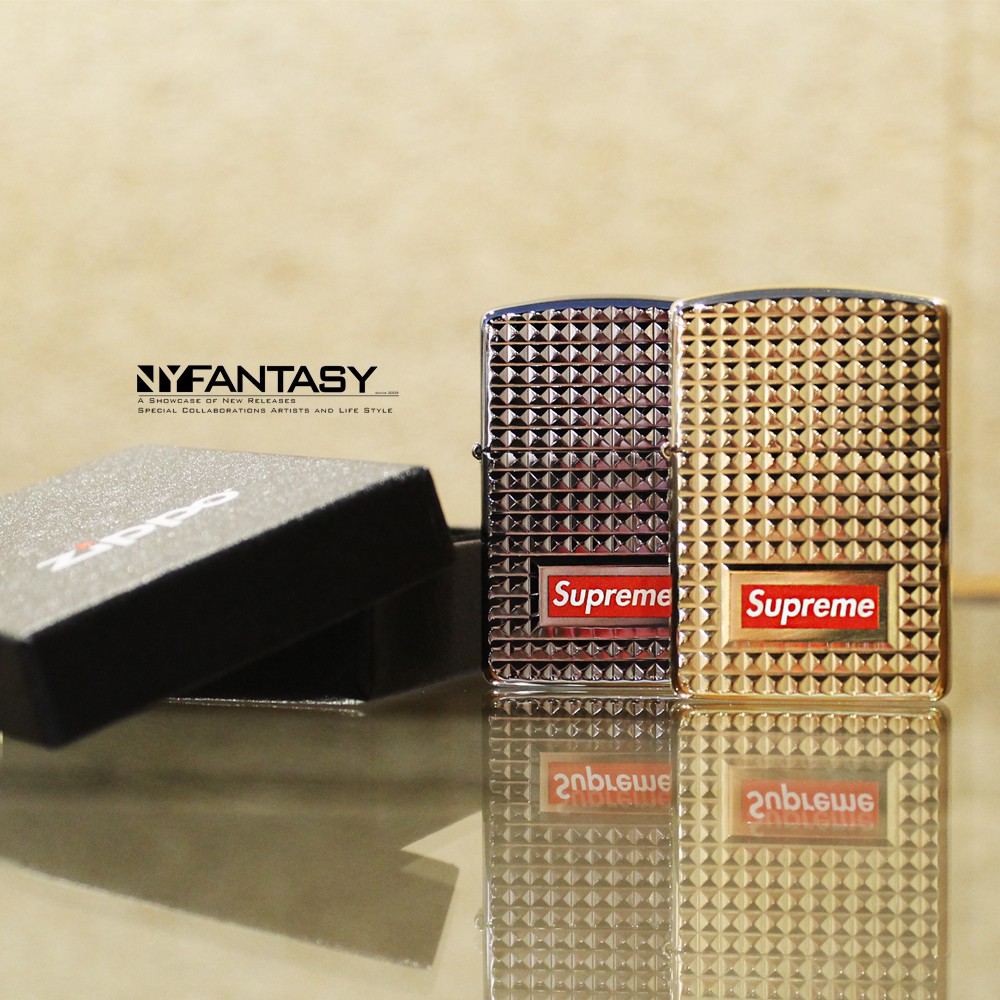 紐約范特西】 預購Supreme Diamond Cut Zippo® 鑽石打火機金/銀2色