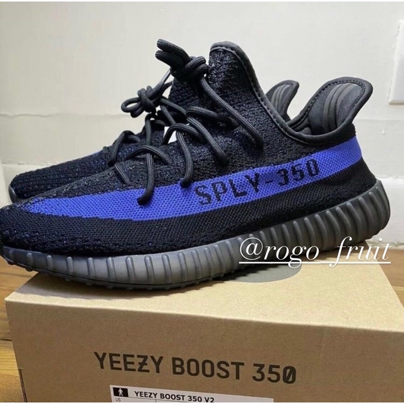 【rogo】Adidas YEEZY BOOST 350 V2 DAZZLING BLUE 黑藍 ［GY7164]